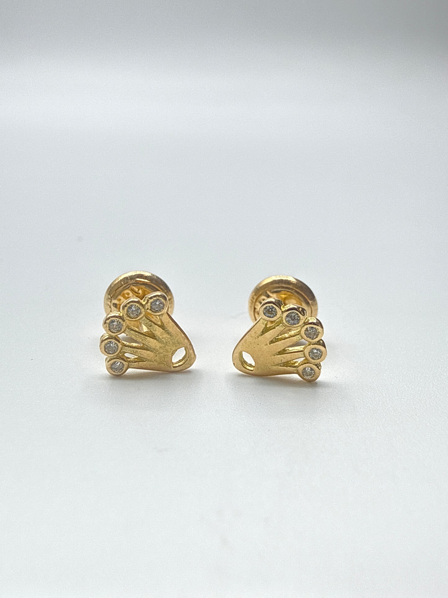 Topos RX Circon Blanco Oro amarillo 18k 0,83 Gr / 7,20 mm