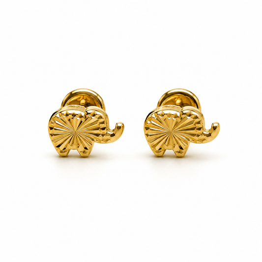 Topos Elefante Diamantado Oro amarillo 18k 0,64 Gr / 8,25 mm