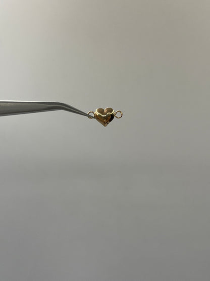 Herraje Corazon Liso Oro amarillo 18k 0,22 Gr / 0,7 Cm