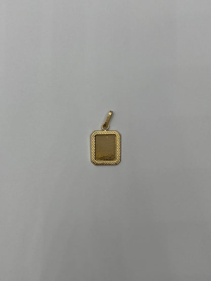 Dije Placa Oro amarillo 18k 0,46 Gr / 11,20 mm / 1,2 Cm