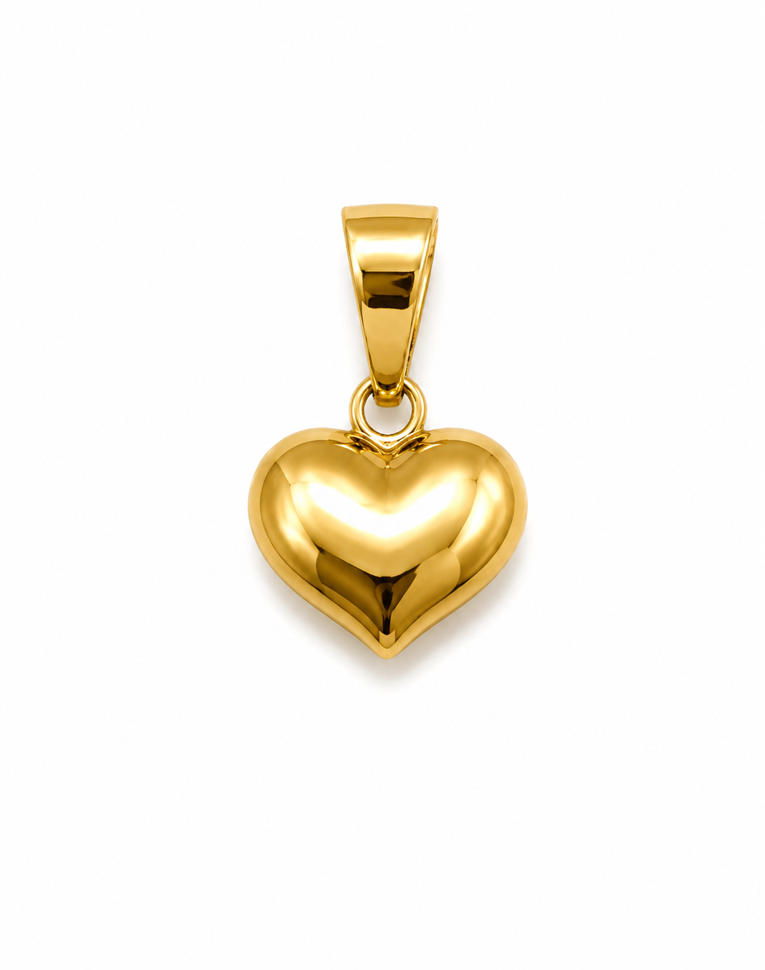 Dije Corazon Liso Oro amarillo 18k 0,40 Gr / 10 mm / 1 Cm