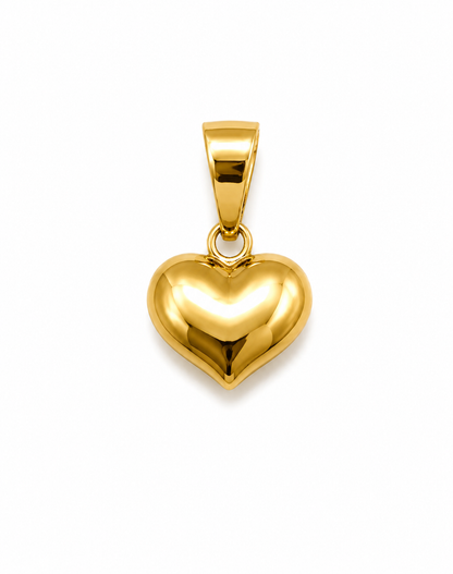 Dije Corazon Liso Oro amarillo 18k 0,40 Gr / 10 mm / 1 Cm