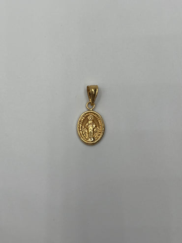 Dije Virgen Milagrosa Oro amarillo 18k 0,72 Gr / 9 mm / 1,5 Cm