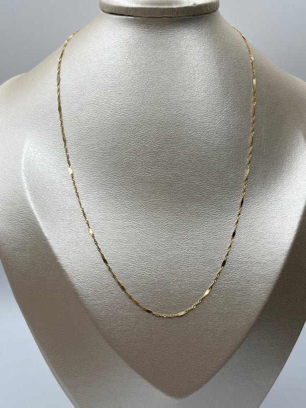Cadena It Singapur Flor Espejo Oro amarillo 18k +3 / 1,40 Gr / 1,30 mm / 45 Cm