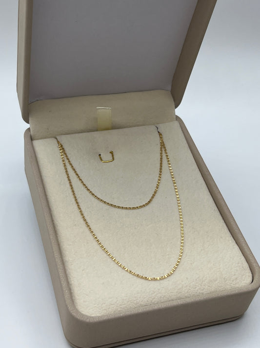 Cadena It plana Oro amarillo 18k +3 / 1,13 Gr / 1,02 mm / 45 Cm