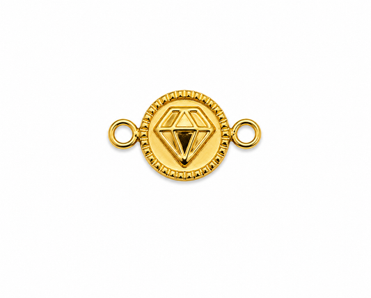Herraje Diamante Oro amarillo 18k 0,60 Gr / 1,2 Cm