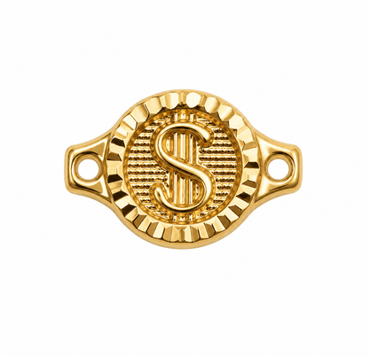 Herraje Signo Peso Diamantado Oro amarillo 18k 0,48 Gr / 9,7 Cm
