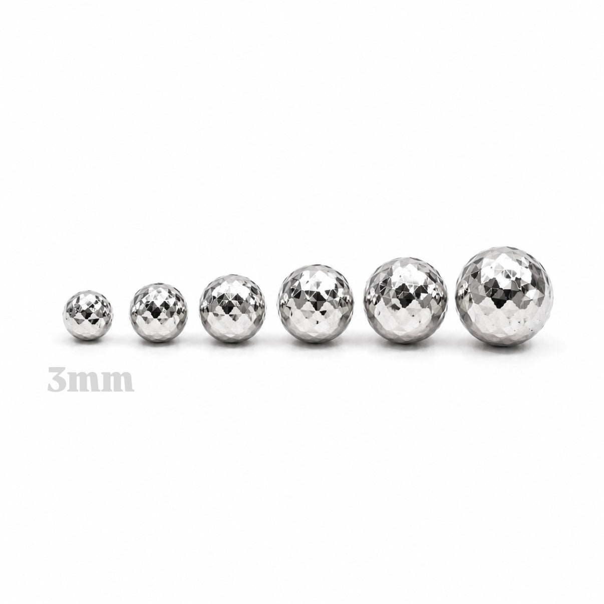 Bola Diamantada 3mm / Oro Blanco