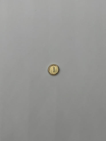 Herraje Letra I Oro amarillo 18k 0,37 Gr / 1 Cm