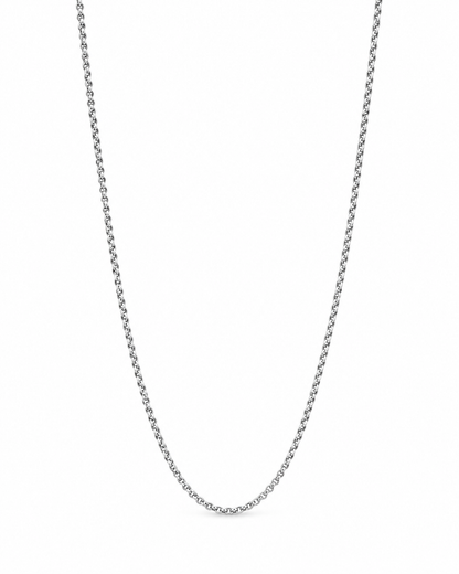 Cadena It Veneciana Oro blanco 18k +1 / 1,83 Gr / 0,8 mm / 50 Cm
