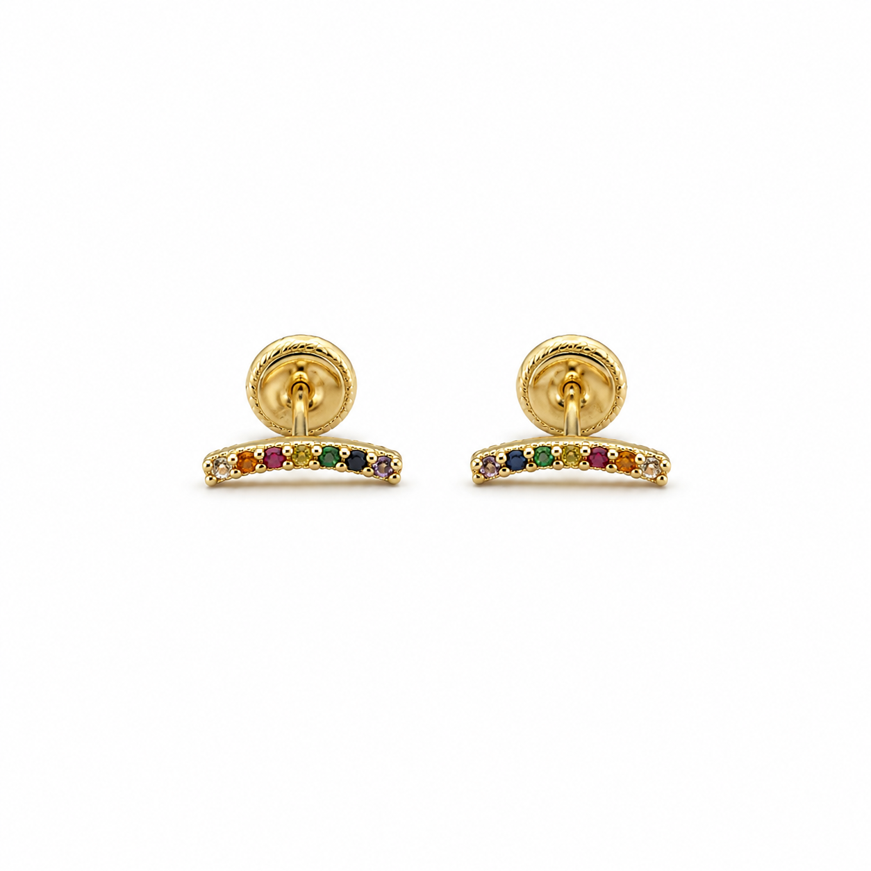 Topos Linea Multicolor Oro amarillo 18k 0,73 Gr / 10 mm