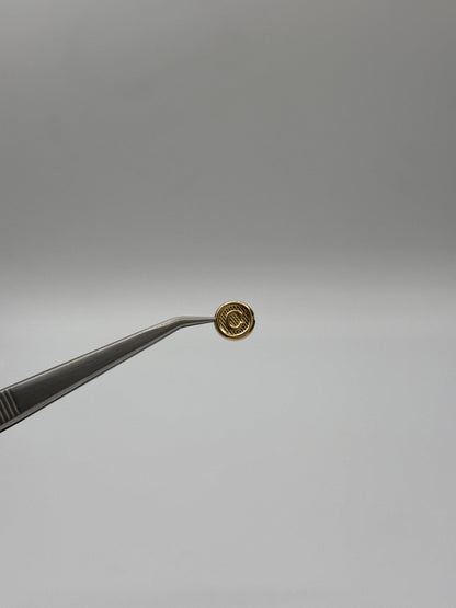 Herraje Letra C  Oro amarillo 18k 0,41 Gr / 1 Cm