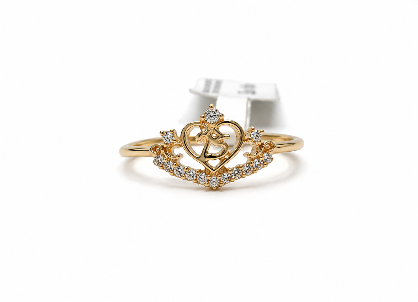 Anillo 15s Circon Blanco Oro amarillo 18k / Talla 6 1/2 / 1,32 Gr / 8,55 mm