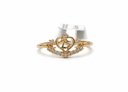 Anillo 15s Circon Blanco Oro amarillo 18k / Talla 6 1/2 / 1,32 Gr / 8,55 mm