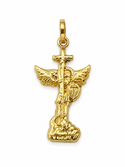 Dije Arcangel San Miguel Oro amarillo 18k 0,53 Gr / 10,80 mm / 2 Cm