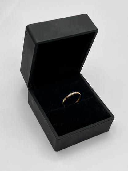 Anillo circon blanco Oro amarillo 18k / Talla 6 1/2 / 1,25 Gr / 1,60 mm