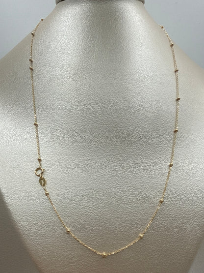 Cadena It Rolon Bola Oro amarillo 18k +3 / 1,16 Gr / 1,8 mm / 45 Cm