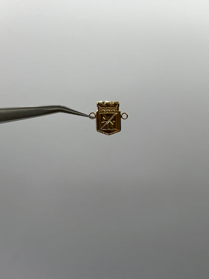 Herraje Atletico Nacional Oro amarillo 18k 0,54 Gr / 1,2 Cm