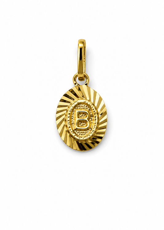 Dije Letra B Oro amarillo 18k 0,55 Gr / 10 mm / 1 Cm