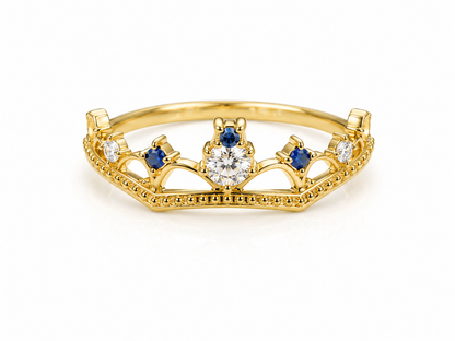 Anillo 15s Circon Blanco Oro amarillo 18k / Talla 6 1/2 / 1,49 Gr / 6 mm