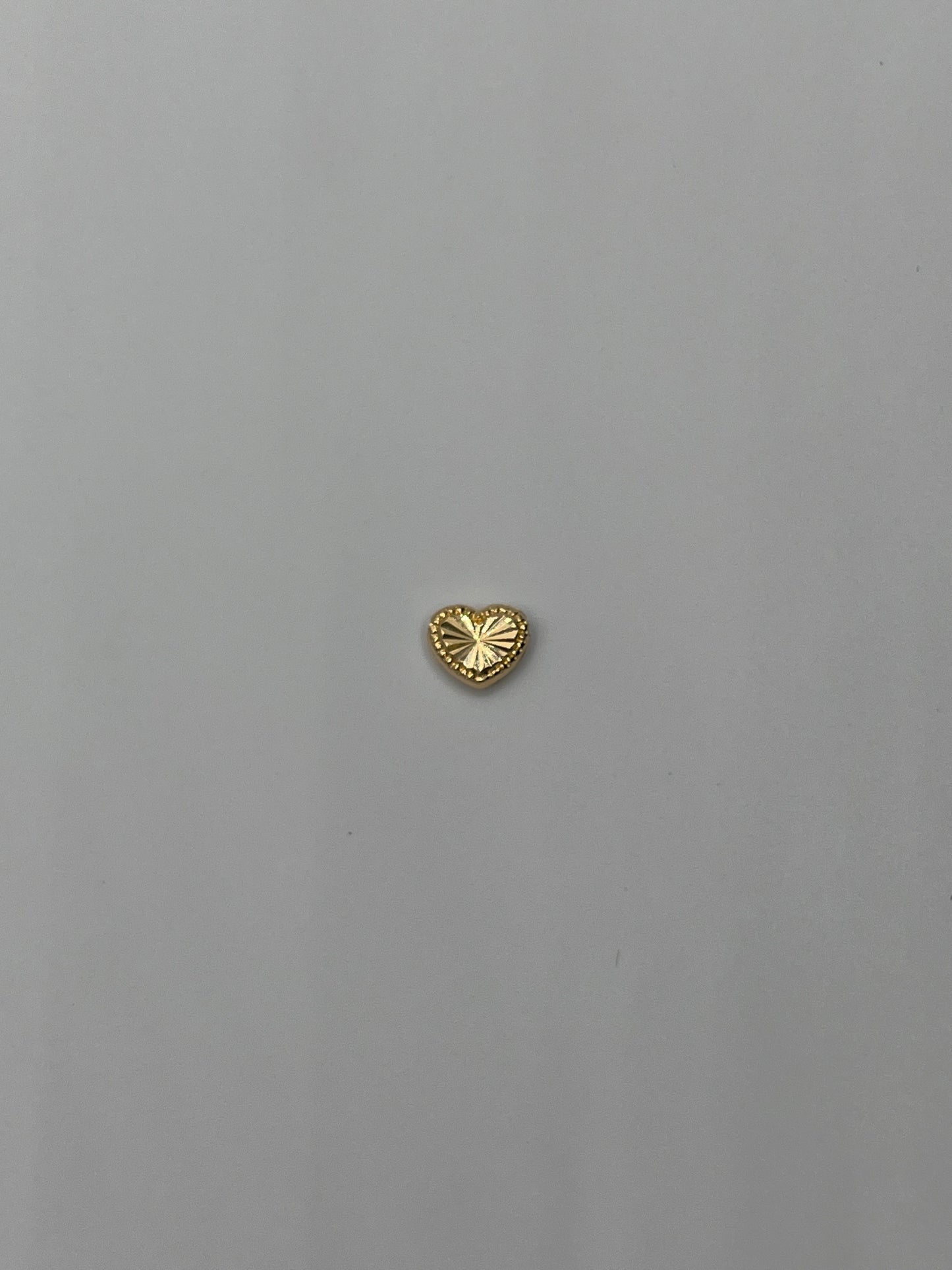 Herraje Corazon Diamantado Oro amarillo 18k 0,19 Gr / 0,8 Cm