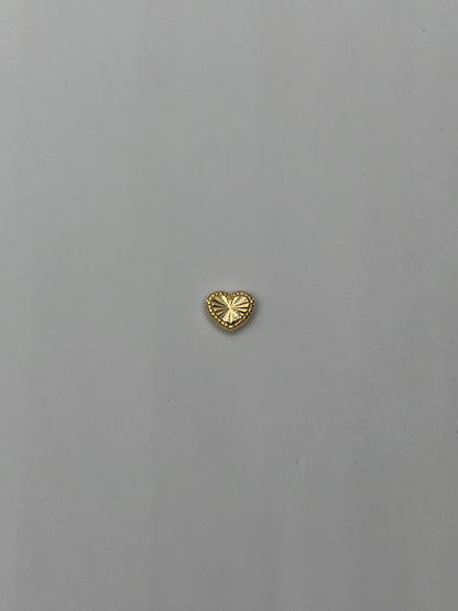 Herraje Corazon Diamantado Oro amarillo 18k 0,19 Gr / 0,8 Cm
