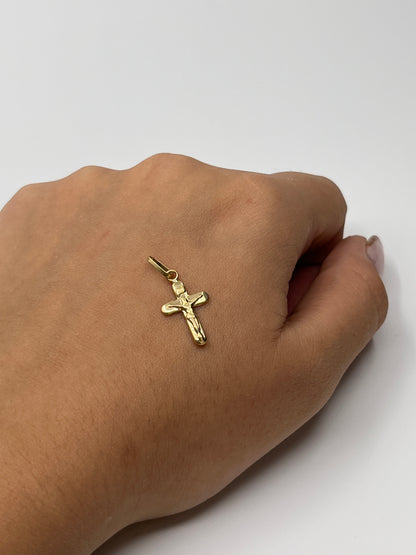 Dije Cruz Cristo Oro amarillo 18k 0,48 Gr / 11,2 mm / 1,5 Cm