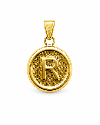 Dije Letra R Oro amarillo 18k 0,50 Gr / 10 mm / 1 Cm