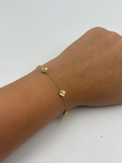 Pulso It 5 trebol graduable Oro amarillo 18k +3 / 2,97 Gr / 7 mm / 20 Cm