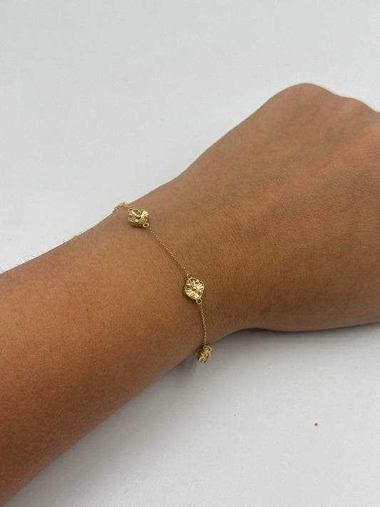 Pulso It 5 trebol graduable Oro amarillo 18k +3 / 2,97 Gr / 7 mm / 20 Cm
