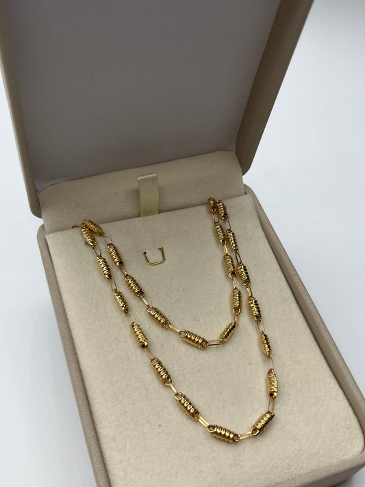Cadena Rustica Oro amarillo 18k 6,24 Gr / 3,7 mm / 60 Cm