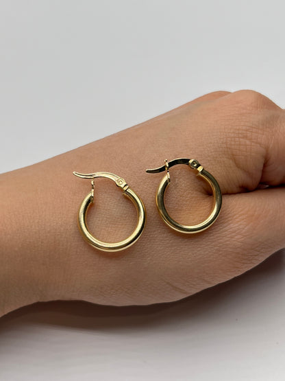 Candonga Lisa Oro amarillo 18k 1,72 Gr / 2 Cm