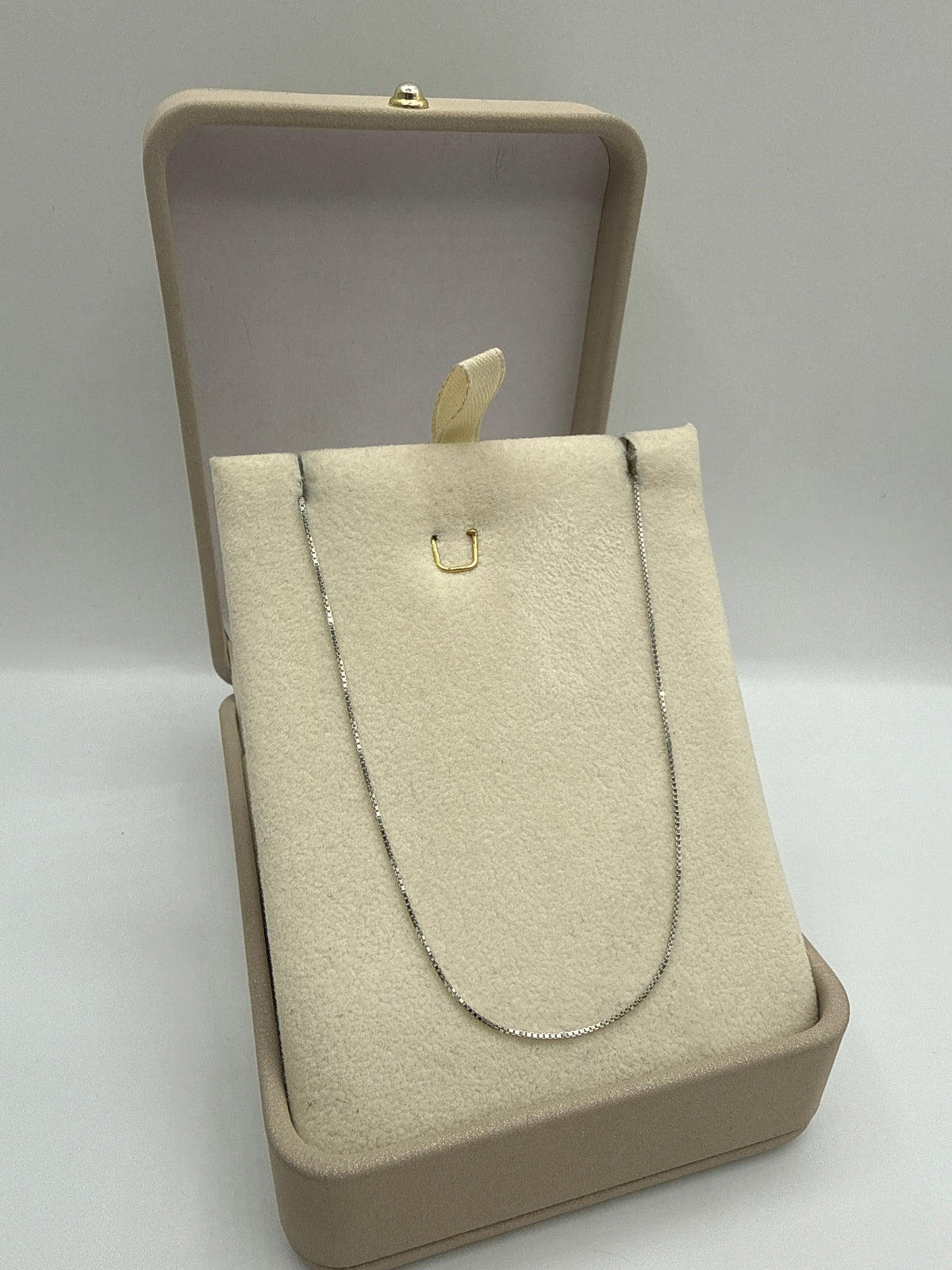 Cadena It Veneciana Oro blanco 18k +1 / 1,83 Gr / 0,8 mm / 50 Cm