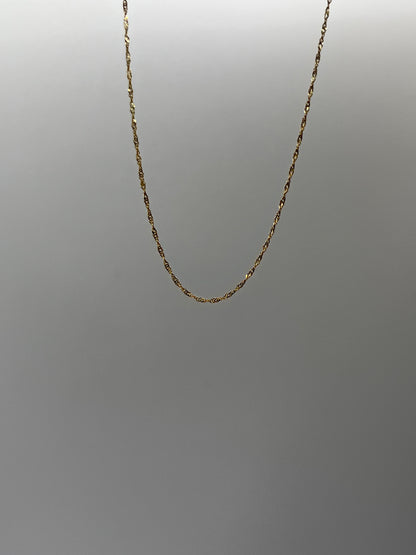 Cadena It Singapur Oro amarillo 18k +3 / 1,04 Gr / 0,60 mm / 45 Cm