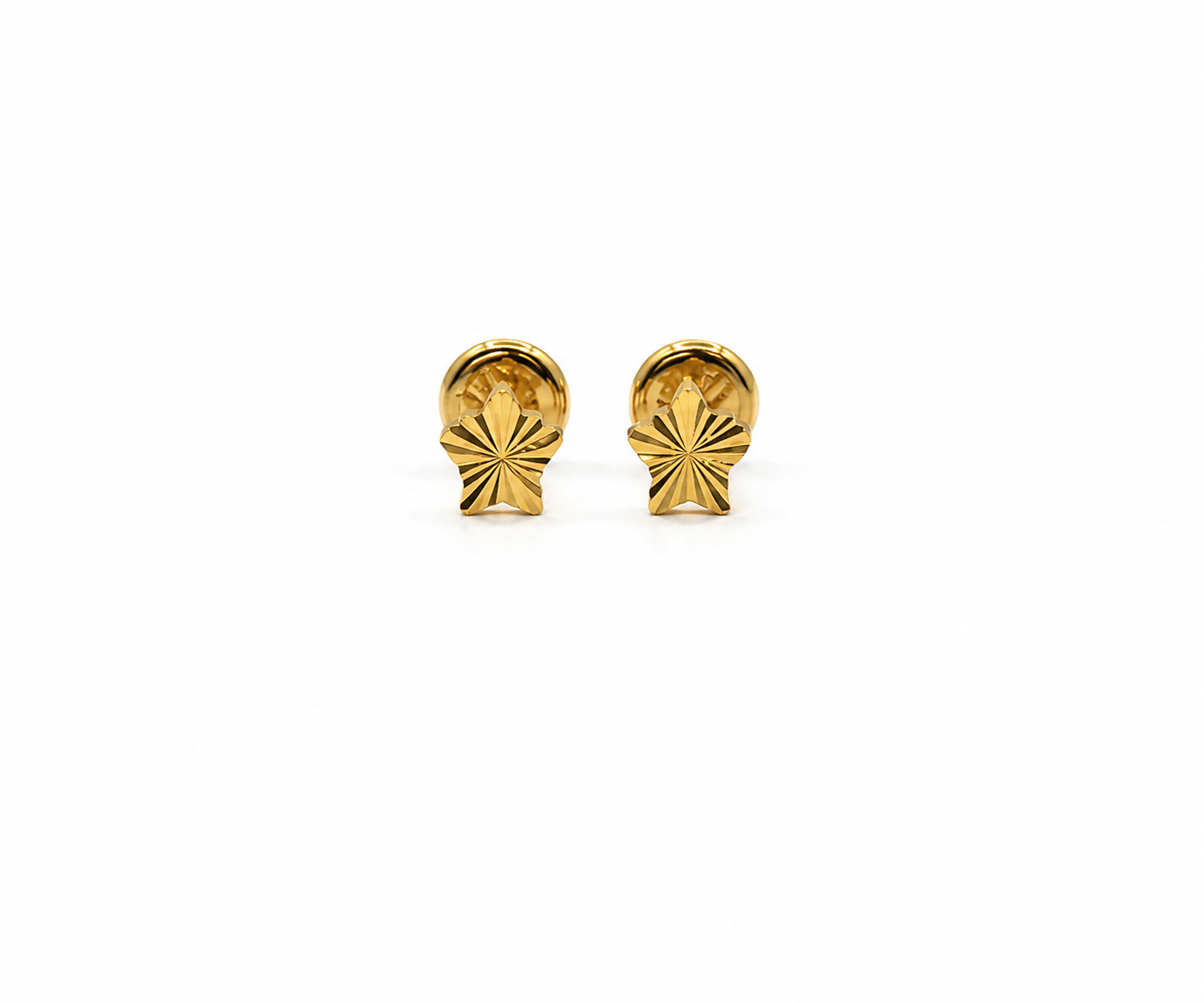 Topos estrella diamantada Oro amarillo 18k 0,50 Gr / 5,25 mm