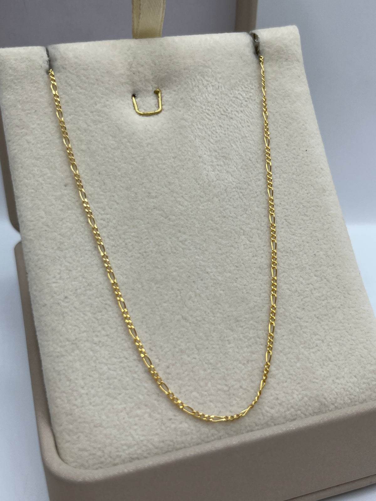 Cadena It Figaro Oro amarillo 18k +3 / 1,08 Gr / 1,25 mm / 50 Cm