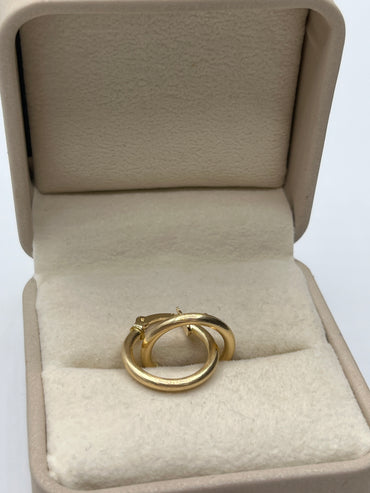 Candonga Lisa Rayada Oro amarillo 18k 1,56 Gr / 1,9 Cm