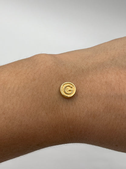Herraje Letra G Oro amarillo 18k 0,37 Gr / 1 Cm
