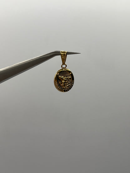 Dije Arcangel San Miguel Oro amarillo 18k 0,66 Gr / 10 mm / 1,5 Cm