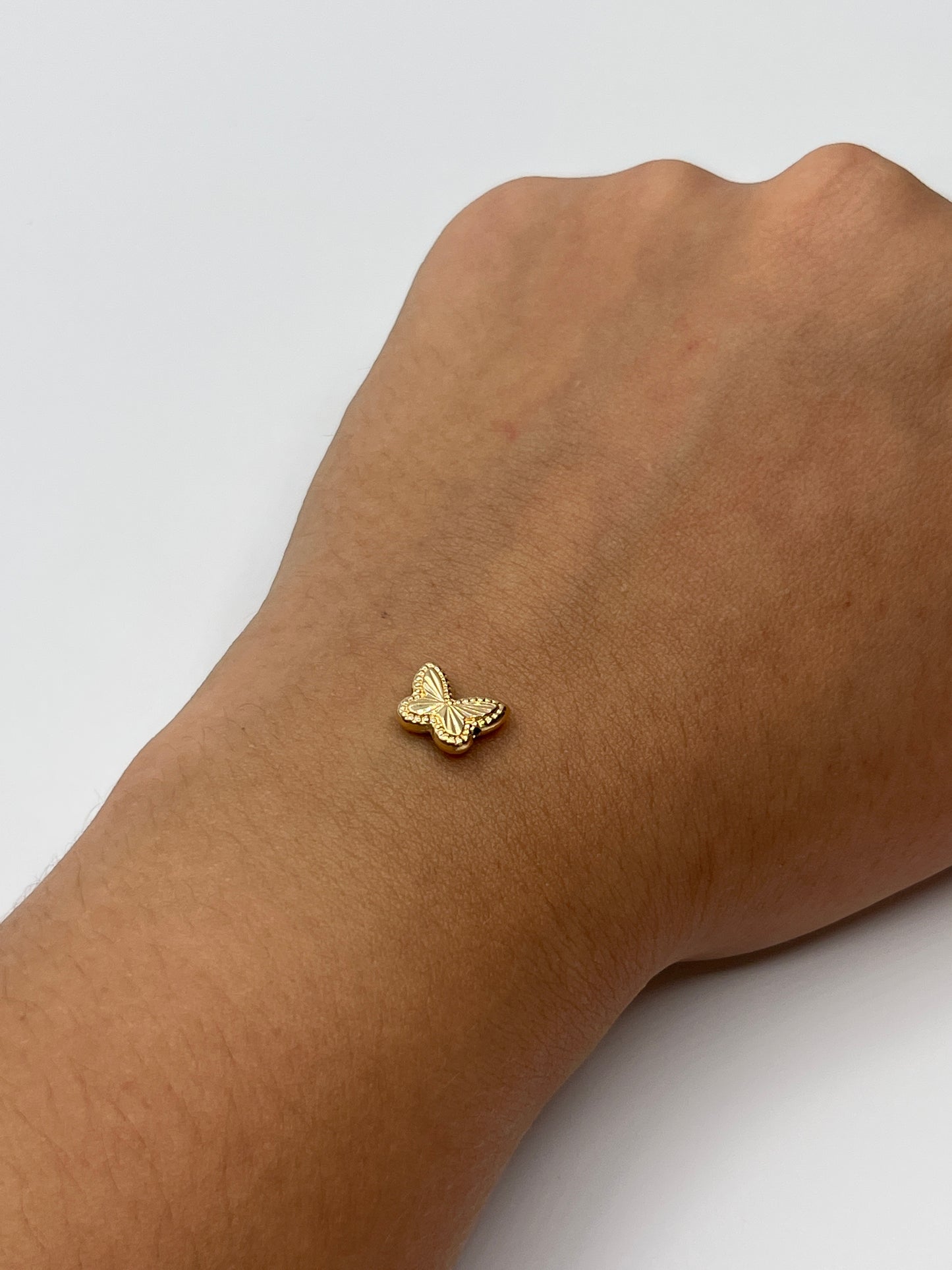 Herraje Mariposa Diamantada Oro amarillo 18k 0,30 Gr / 1 Cm