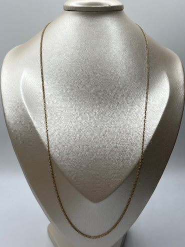 Cadena Franco Oro amarillo y Oro blanco 18k +3 / 2,12 Gr / 1,30 mm / 60 Cm