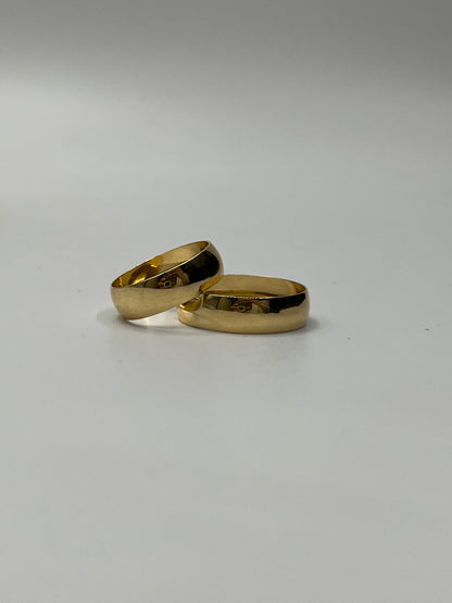 Set Argollas Matrimonio Lisa / 4,04 Gr / Talla 7 y 10 3/4 / 5.90mm