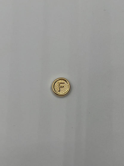 Herraje Letra F Oro amarillo 18k 0,38 Gr / 1 Cm