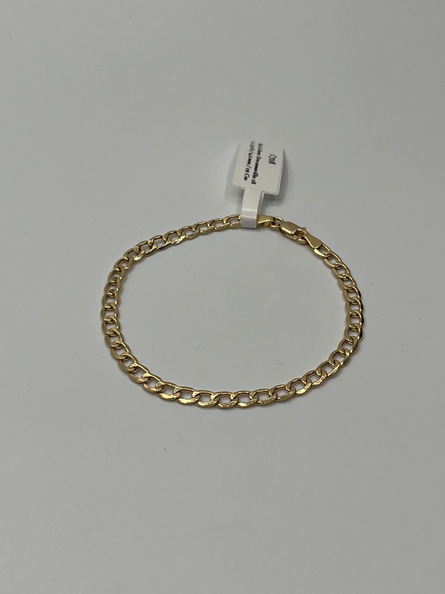 Pulso It Cubana  Oro amarillo 18k +2 / 3,07 Gr / 4,2 mm / 19 Cm