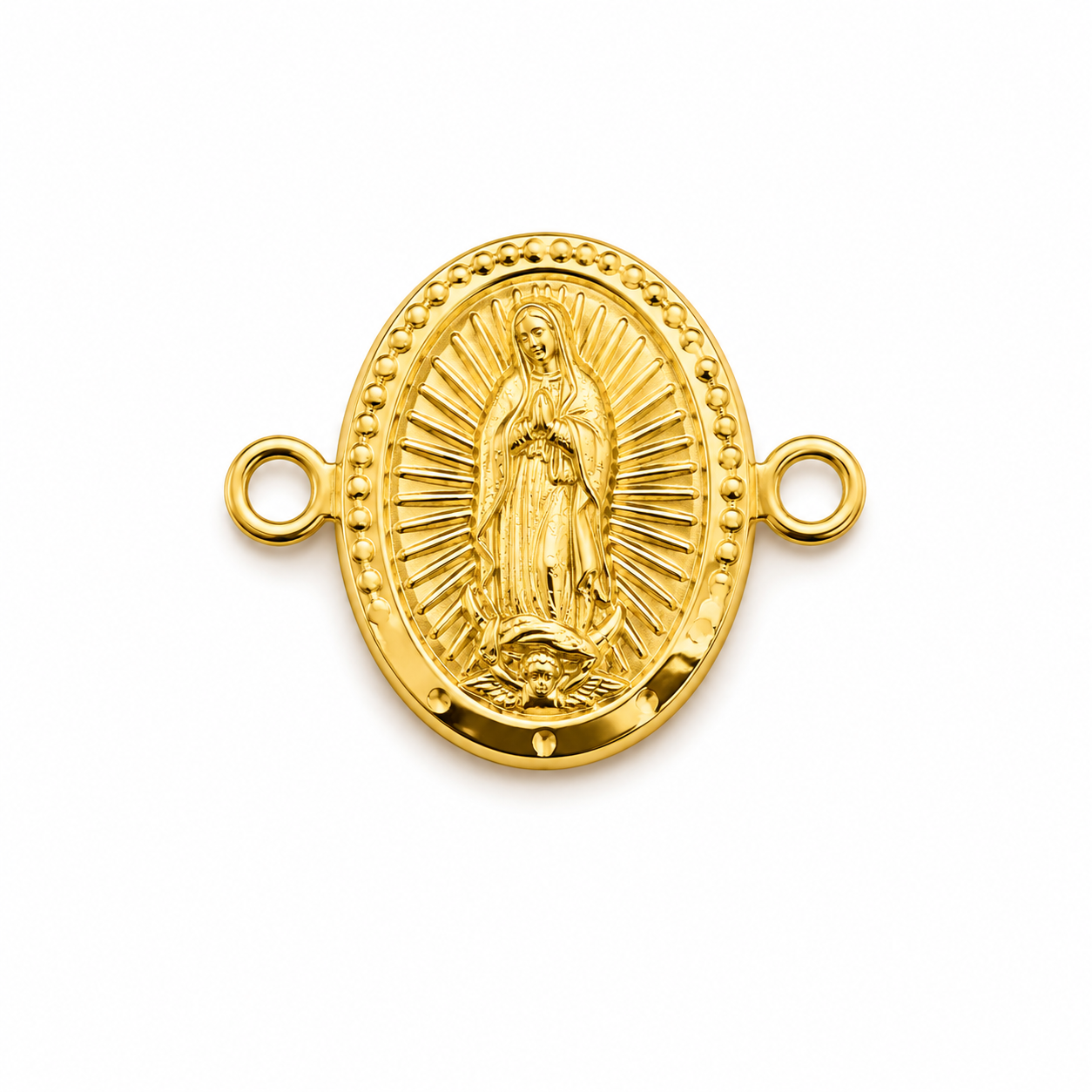 Herraje Virgen Guadalupe Oro amarillo 18k 0,48 Gr / 1,3 Cm