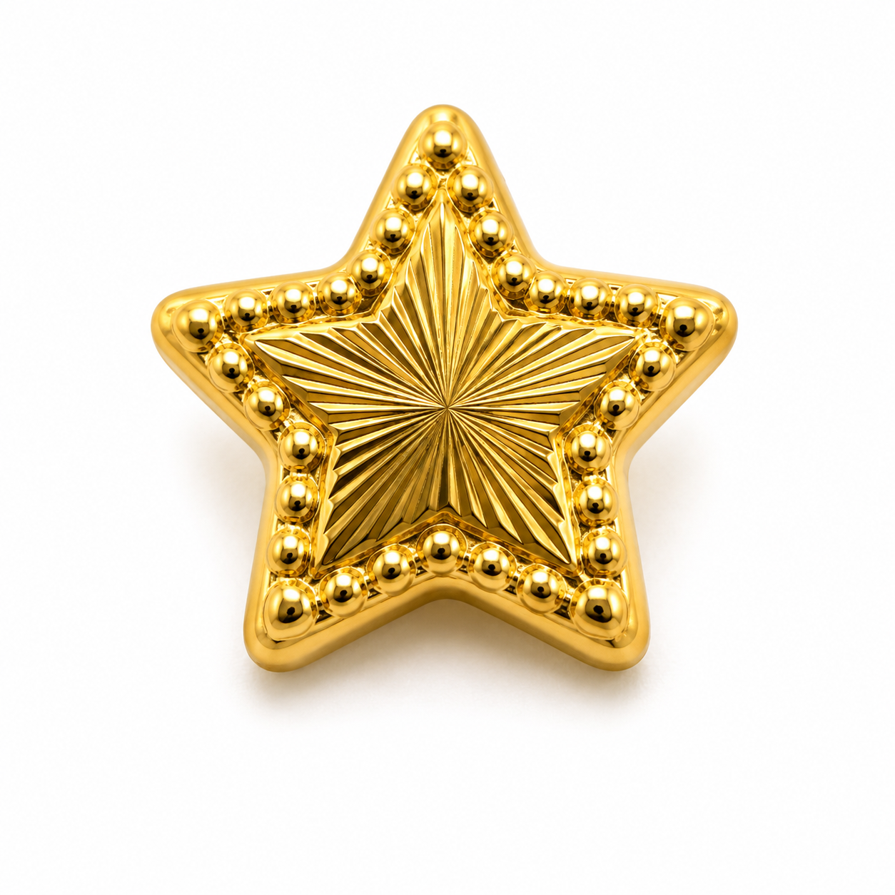 Herraje Estrella diamantada Oro amarillo 18k 0,28 Gr / 1 Cm