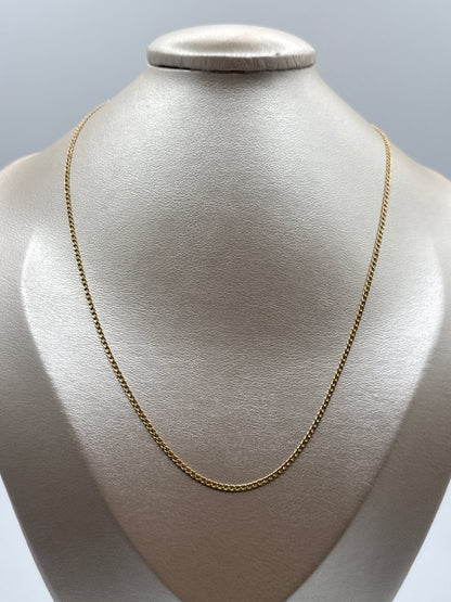 Cadena It Mini Cubana Oro amarillo 18k +3 / 1,62 Gr / 1,50 mm / 45 Cm