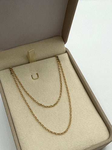 Cadena It Rolon Oro amarillo 18k +3 / 1,16 Gr / 1 mm / 45 Cm