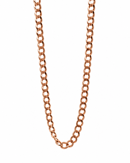 Cadena It Cubana Oro rosa 18k +1 / 8,00 Gr / 3 mm / 60 Cm