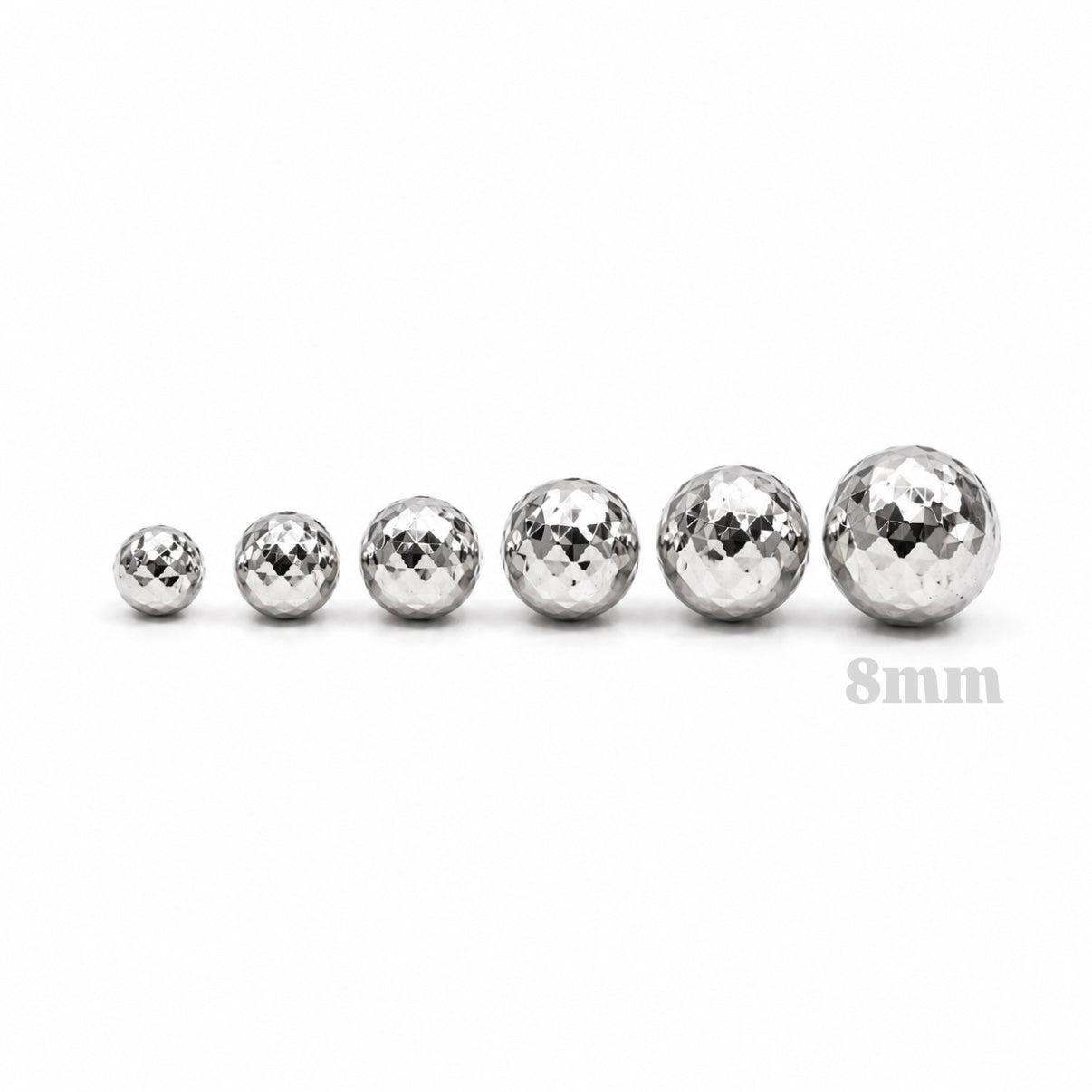 Bola Diamantada 8mm / Oro Blanco